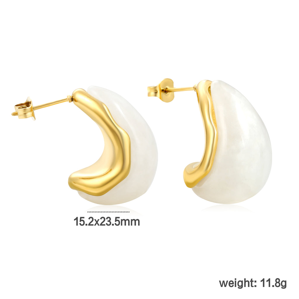 ZANORA - White Teardrop Earring