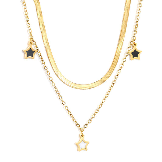ZANORA - Double Star Chain Necklace