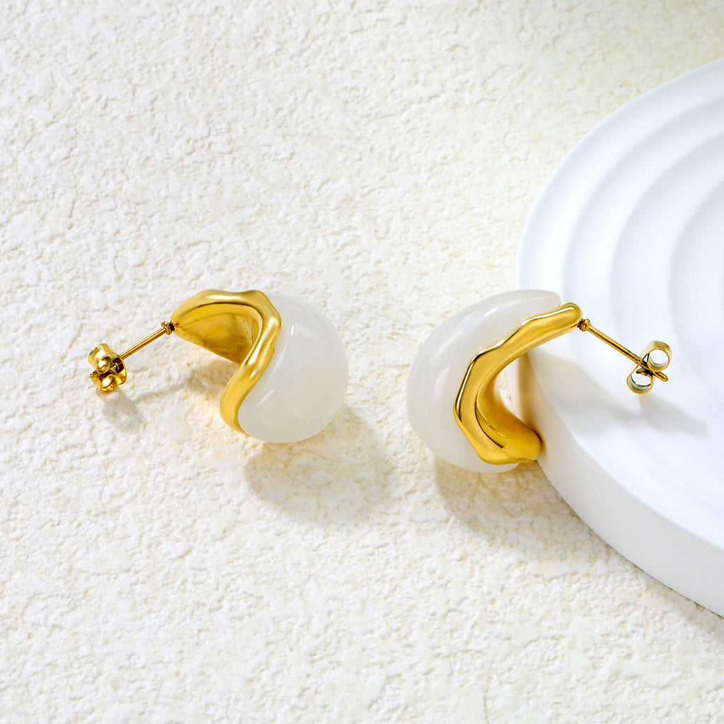 ZANORA - Semi-Curved Teardrop Earring