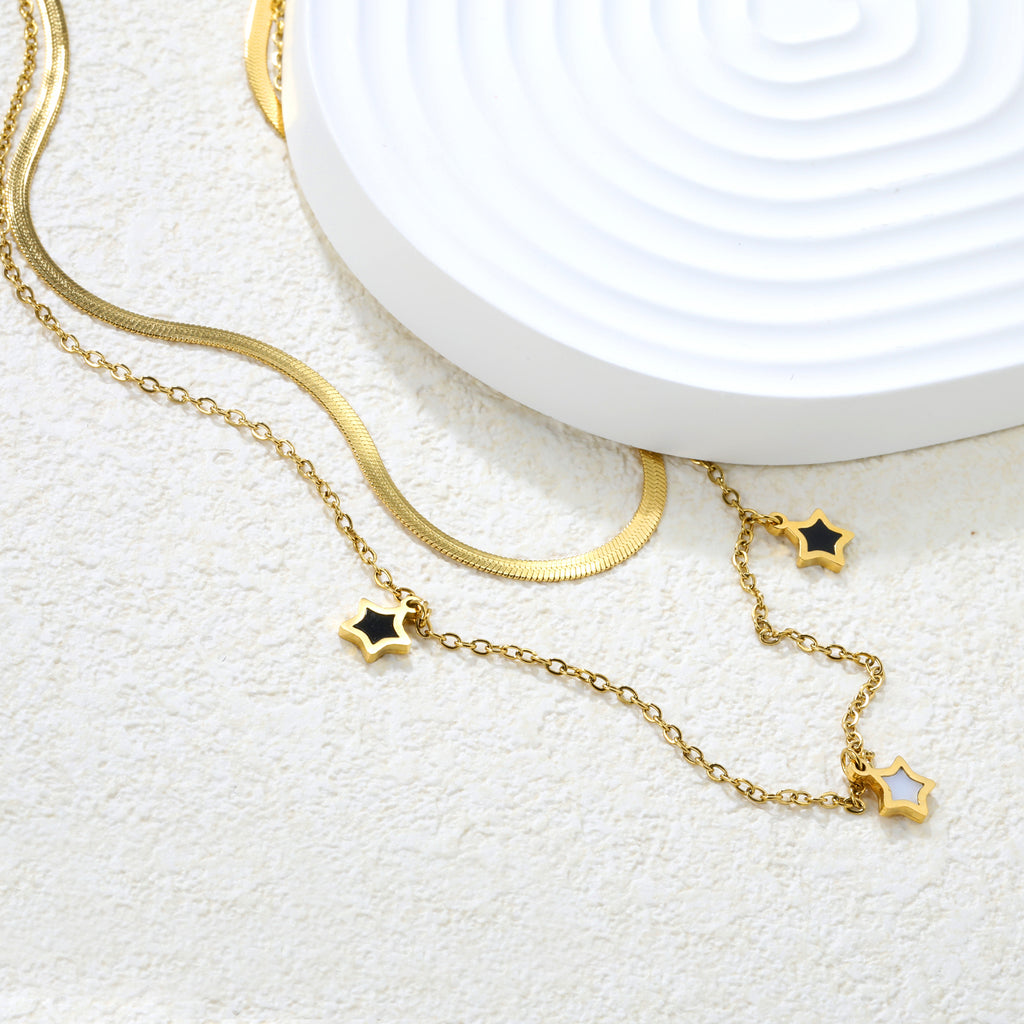 ZANORA - Double Star Chain Necklace