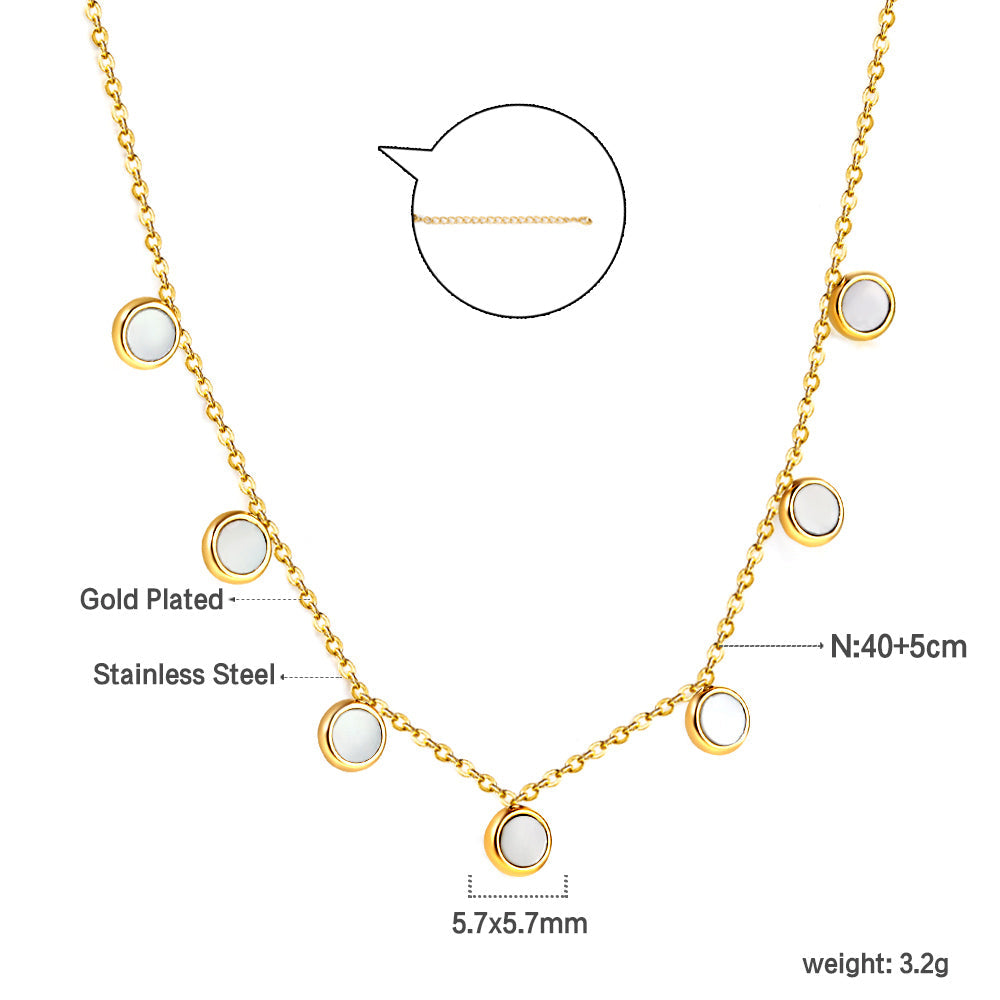 ZANORA - White Shell Pendant Necklace