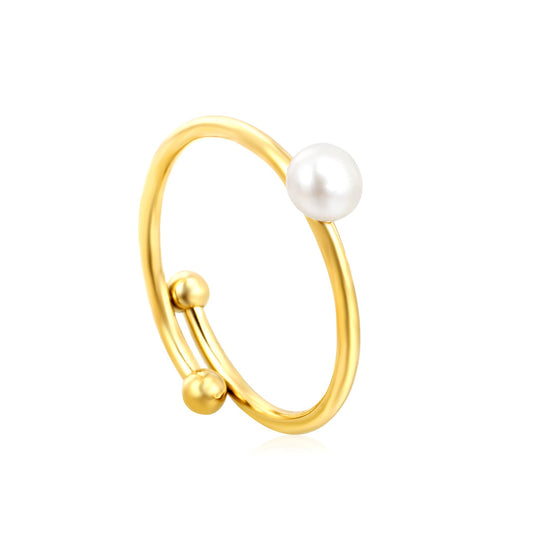 ZANORA Luneira - Size Adjustable Pearl Ring