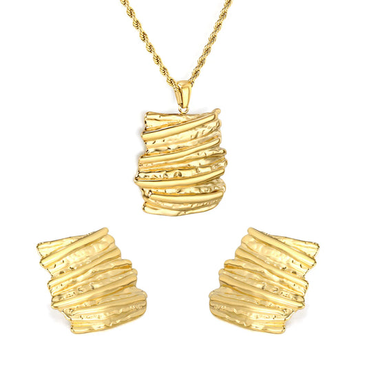 Zanora Golden Bark - Bark Jewelry Set