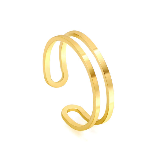 ZANORA Duara - Size Adjustable Double Layered Ring