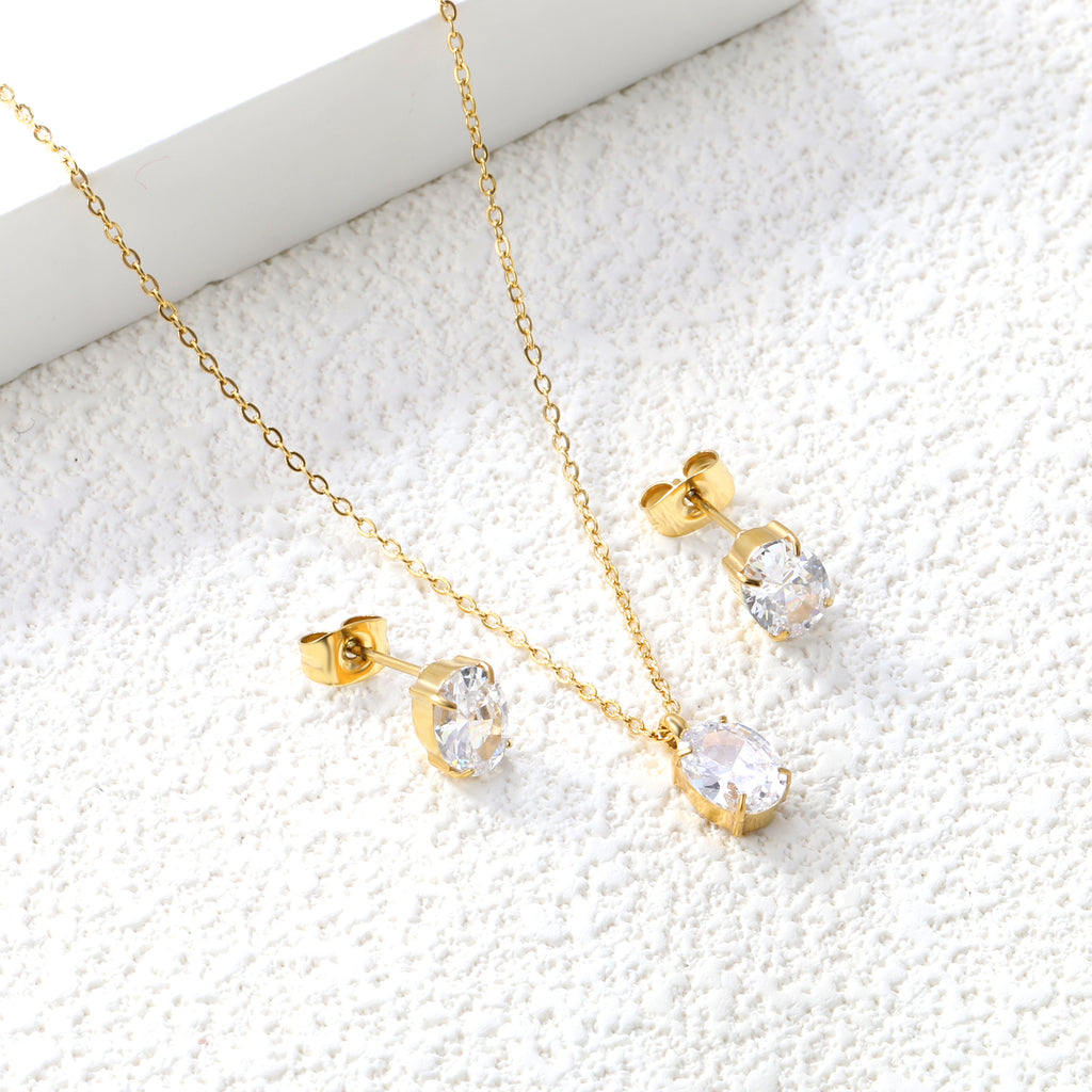 ZANORA Layali Noor - Oval Zirconium Jewelry Set