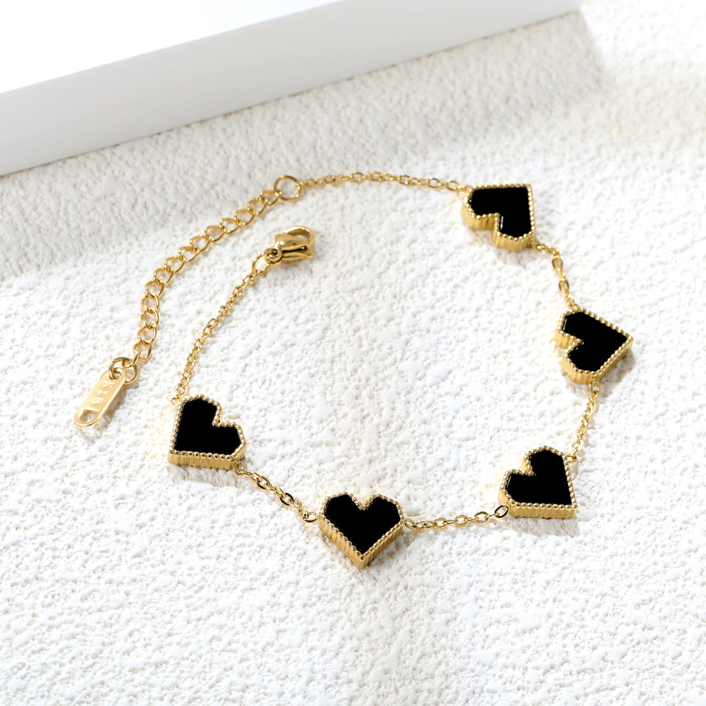 ZANORA - Black Heart Bracelet