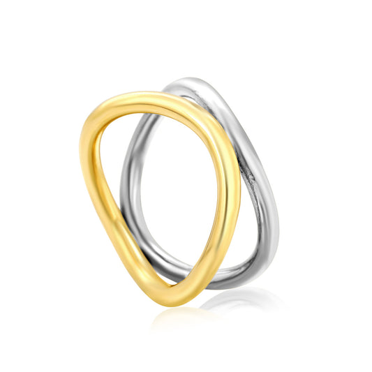 ZANORA Soluna - Size (6) Tone Curved Interlocking Ring