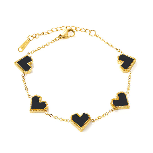 ZANORA - Black Heart Bracelet