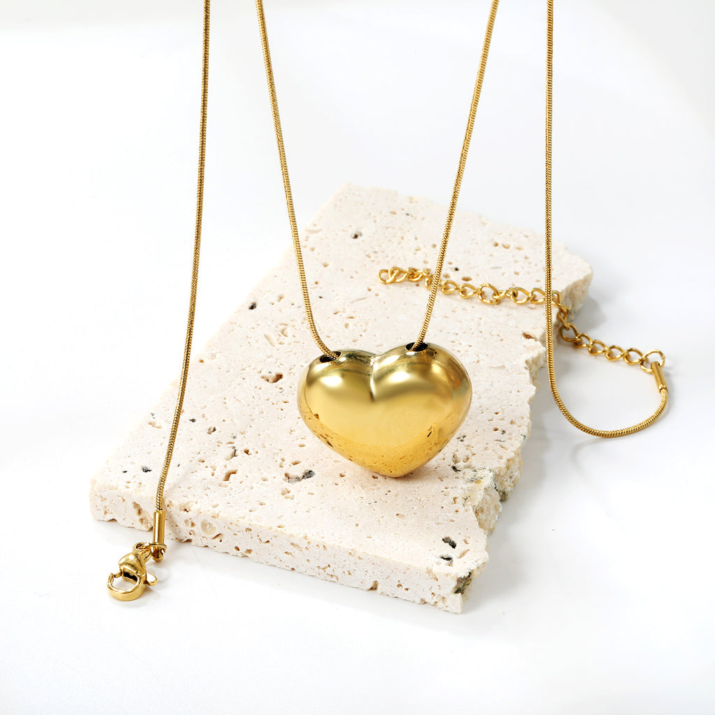 ZANORA - Heart Hollow Pendant Necklace