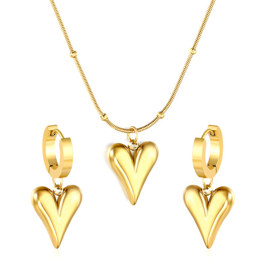 ZANORA Ishq - Pointed Heart Jewelry Set
