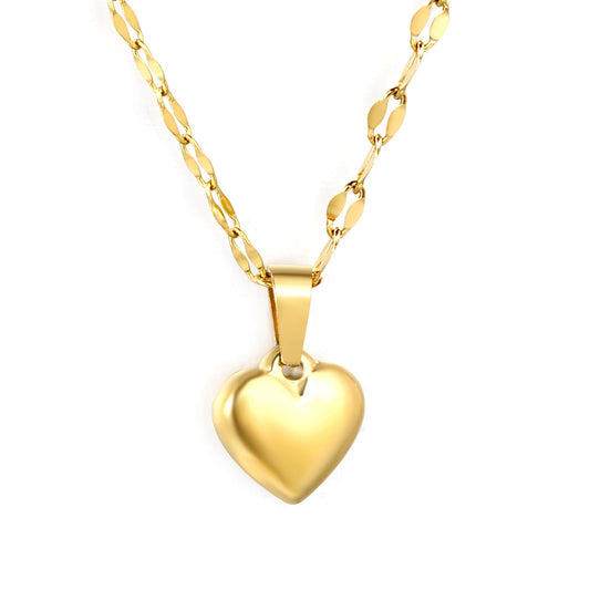 ZANORA - Heart Pendant Lip Necklace