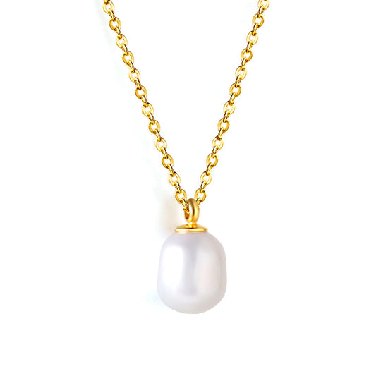 ZANORA Celeste Pearl - White Pearl Pendant Necklace