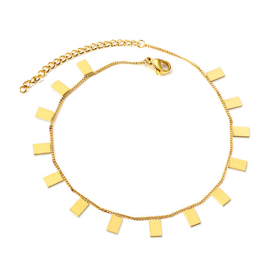 ZANORA Aurora Bar - Rectangle Anklet