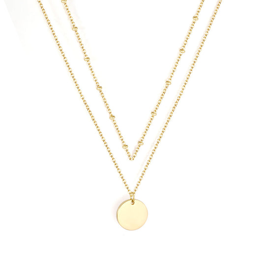 ZANORA - Double Layer Cake Pendant Necklace