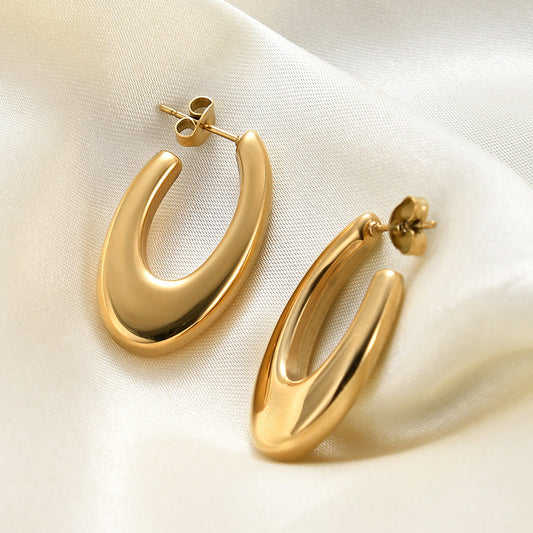 ZANORA - Geometrical Oval Earring