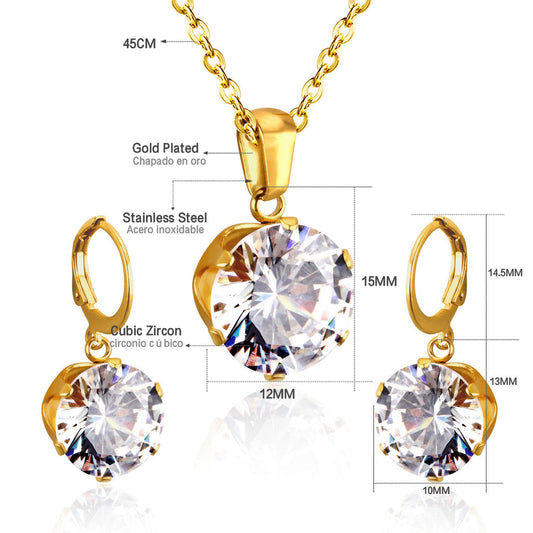 ZANORA Nooralya - Round Cubic Zirconia Jewelry Set
