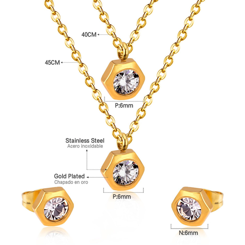 ZANORA Noor Al Musaddas - Flower Crystal Double Pendant