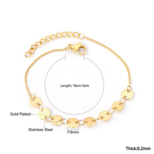 ZANORA - Disc Charm Bracelet