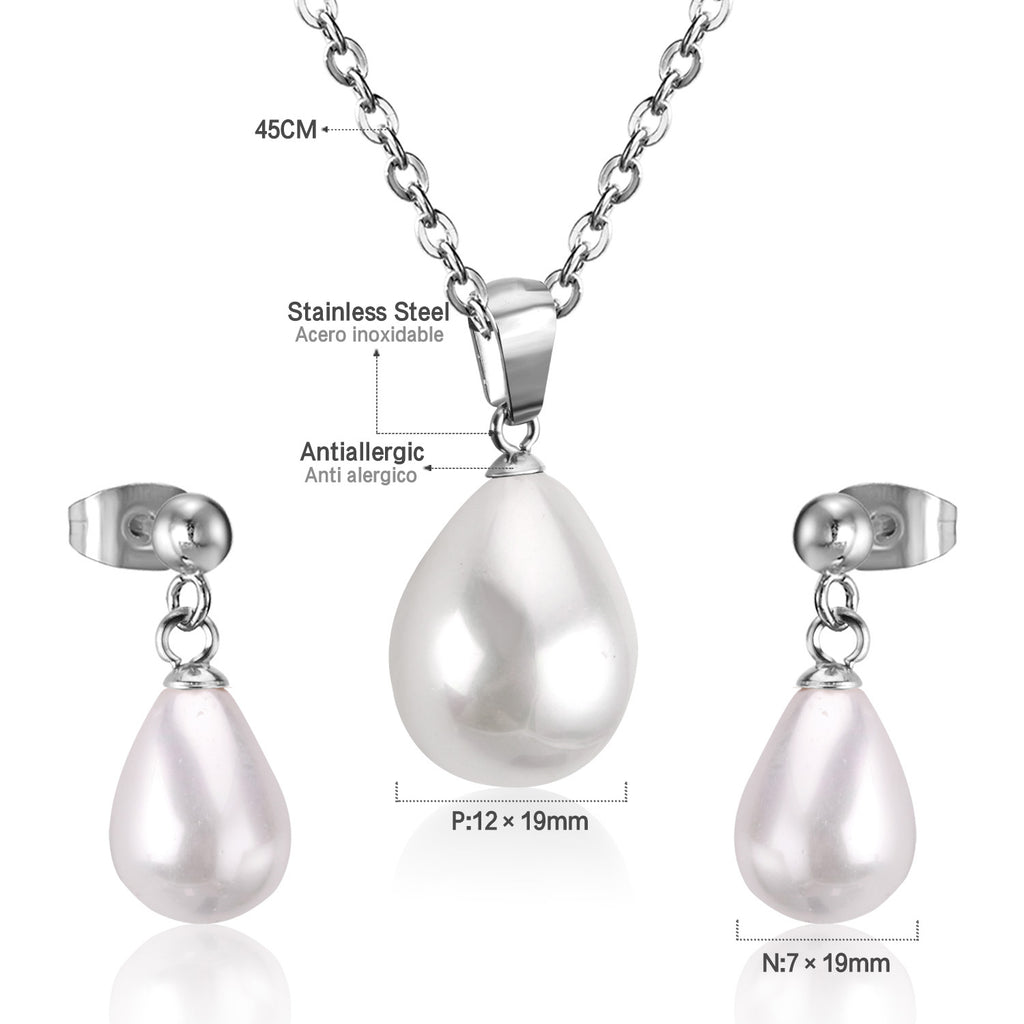 ZANORA - Dropping Pearl Jewelry Set