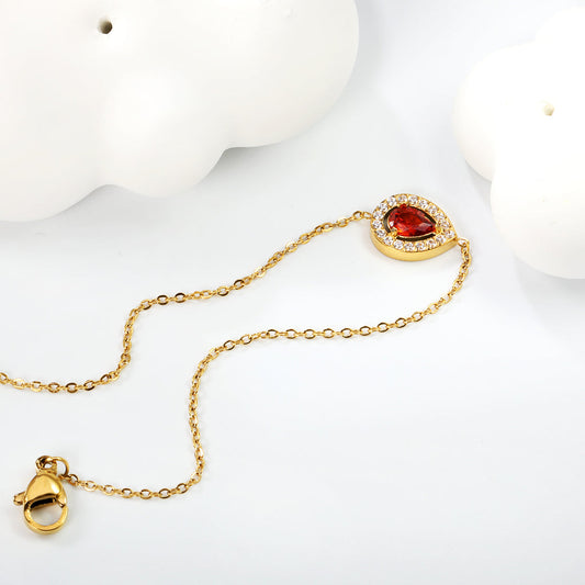 ZANORA - Red Zirconia Stone Bracelet