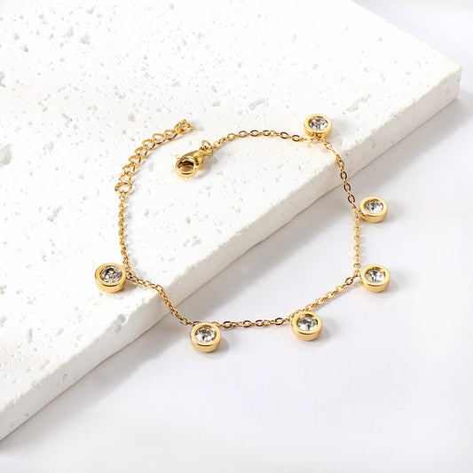 ZANORA - Cylindrical White Diamond Bracelet