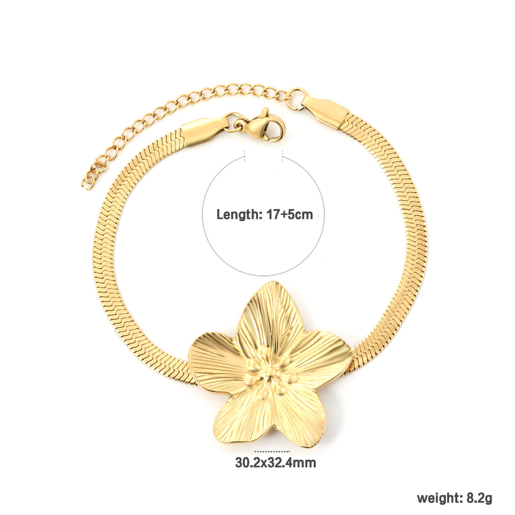 ZANORA- large flower Bracelet