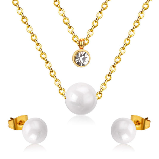 ZANORA - Crystal Pearl Jewelry Set