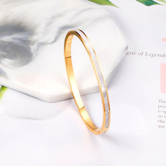 ZANORA - Gold & White Zirconia Bangle