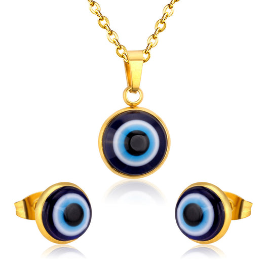 ZANORA Evil Eye Nazar - Blue Eye Bead Jewelry Set