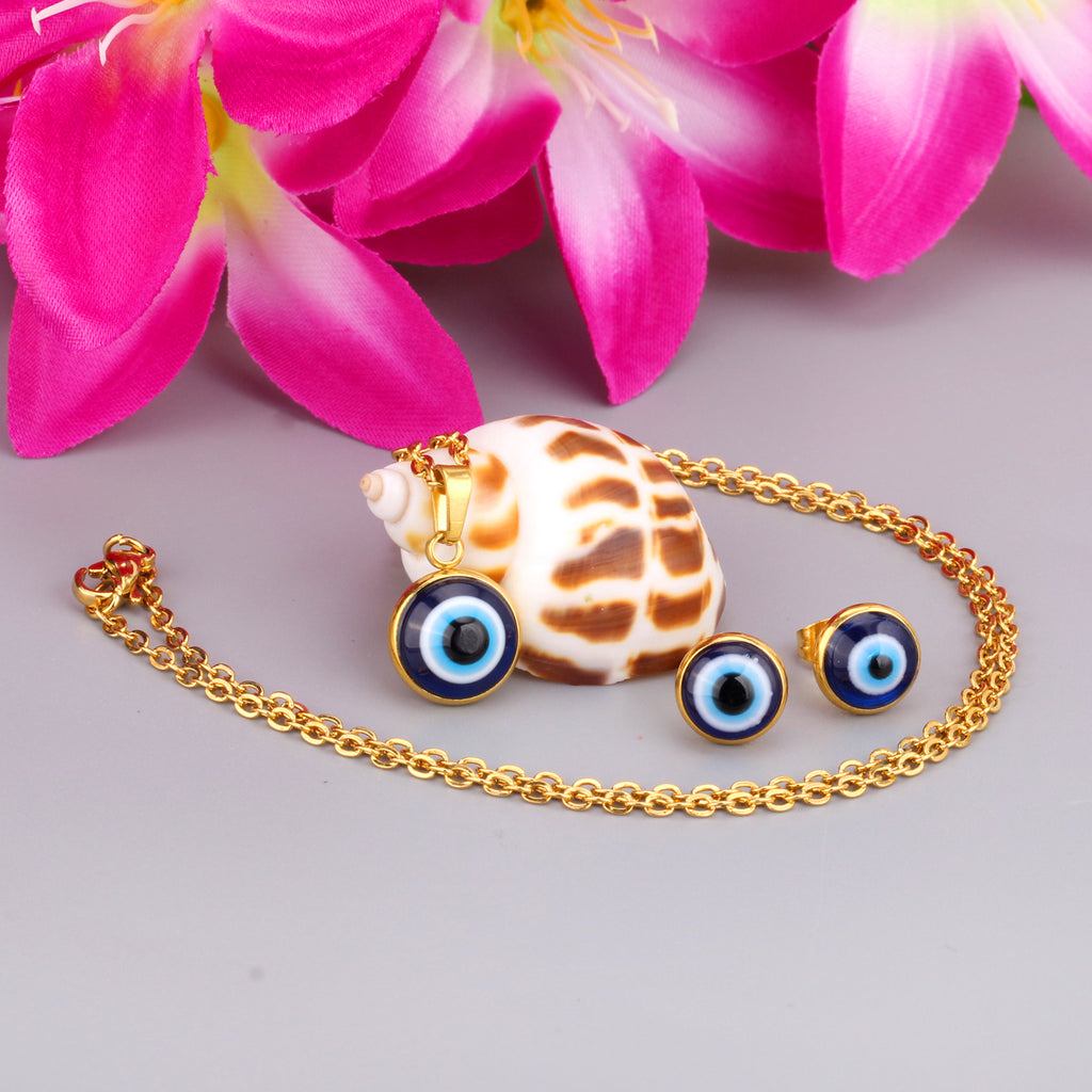 ZANORA Evil Eye Nazar - Blue Eye Bead Jewelry Set