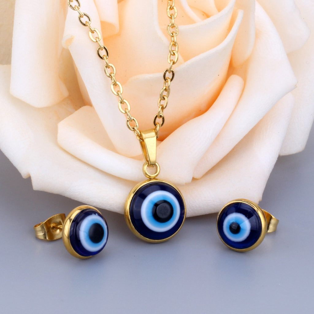 ZANORA Evil Eye Nazar - Blue Eye Bead Jewelry Set