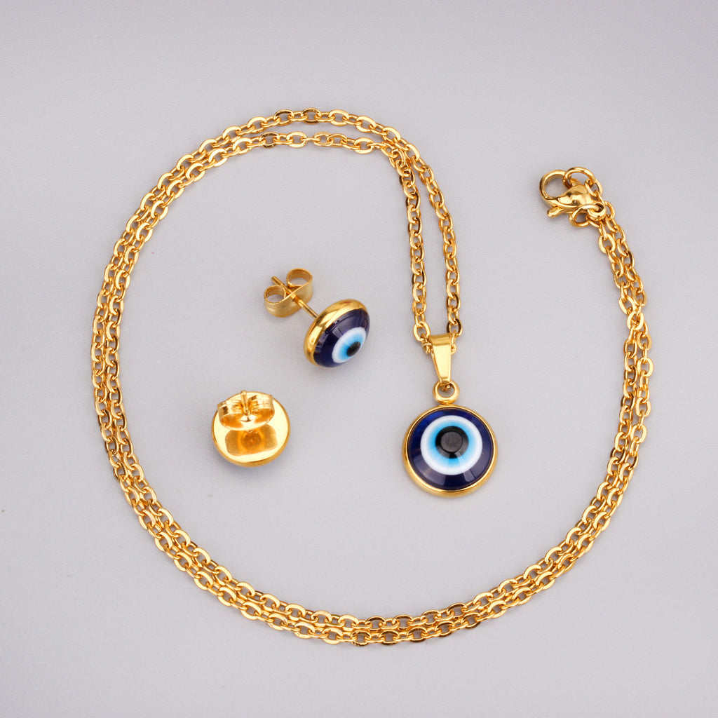 ZANORA Evil Eye Nazar - Blue Eye Bead Jewelry Set
