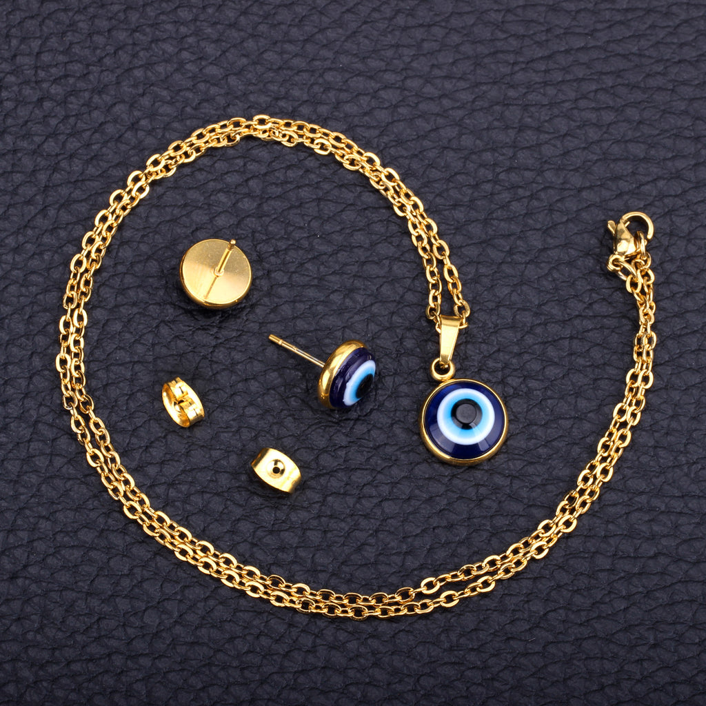 ZANORA Evil Eye Nazar - Blue Eye Bead Jewelry Set