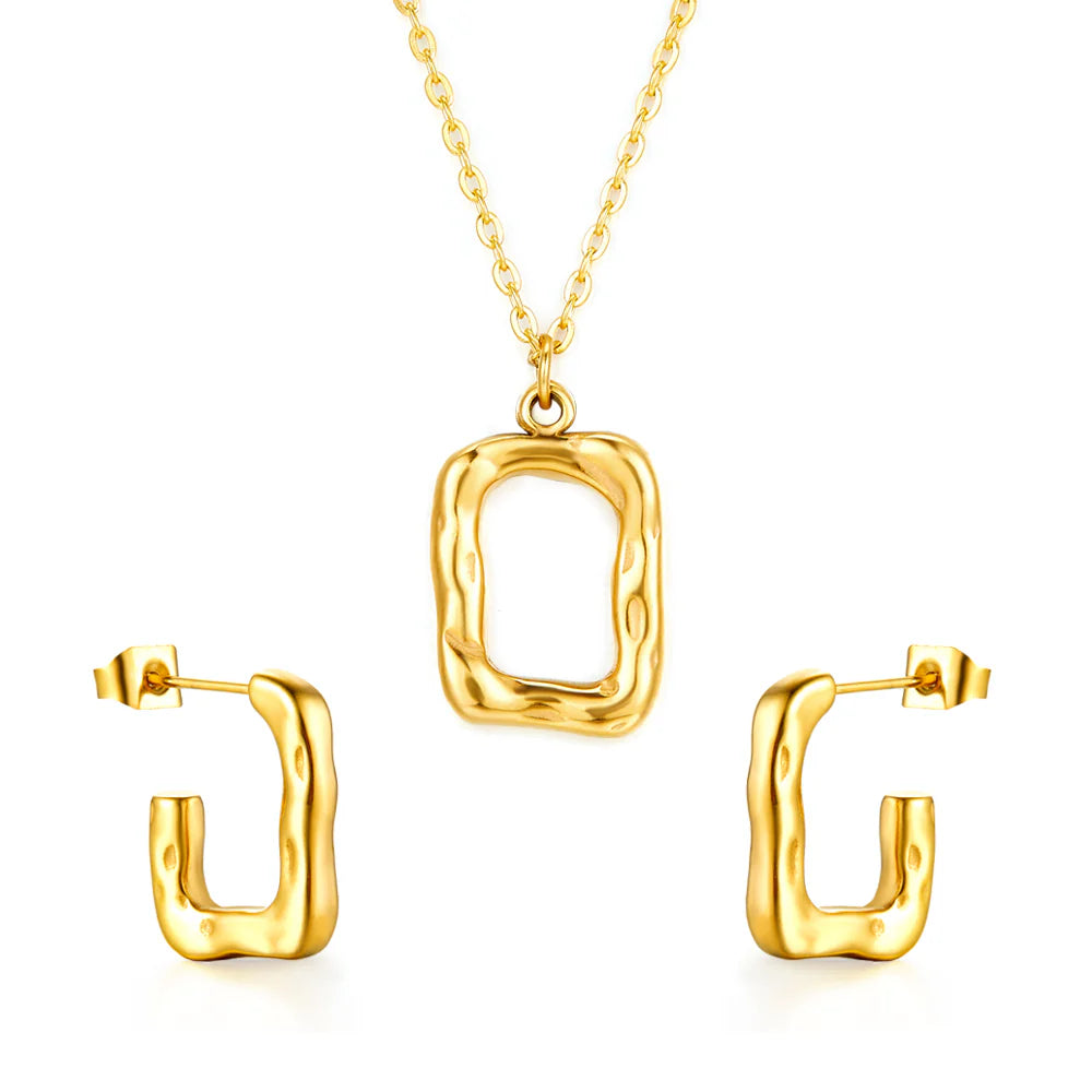 ZANORA Ember - Fashion Square Hollow Special-shaped Jewelry Set