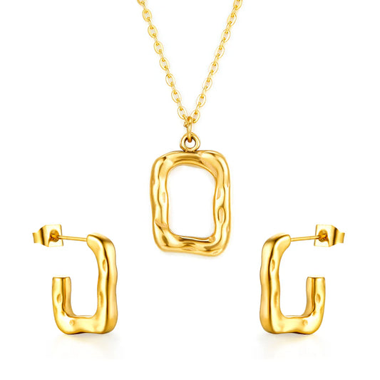 ZANORA Ember - Fashion Square Hollow Special-shaped Jewelry Set