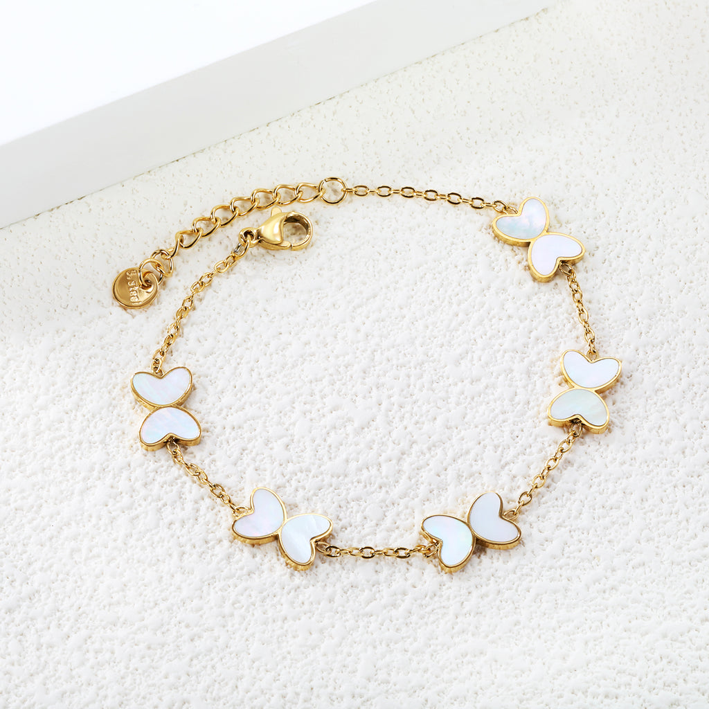 ZANORA - White Butterfly Bracelet