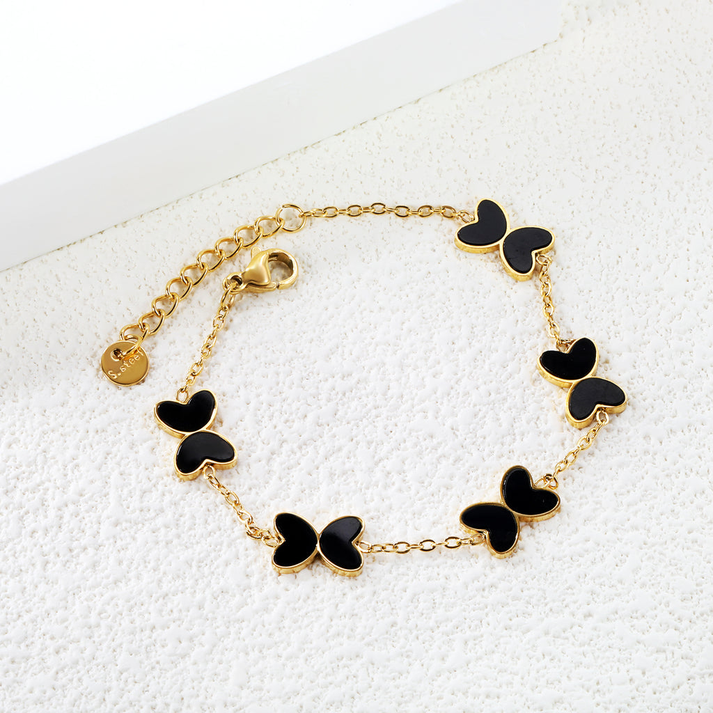 ZANORA - Butterfly with White Shell Bracelet