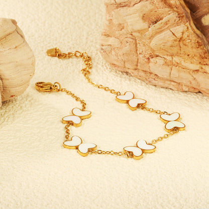 ZANORA - White Butterfly Bracelet