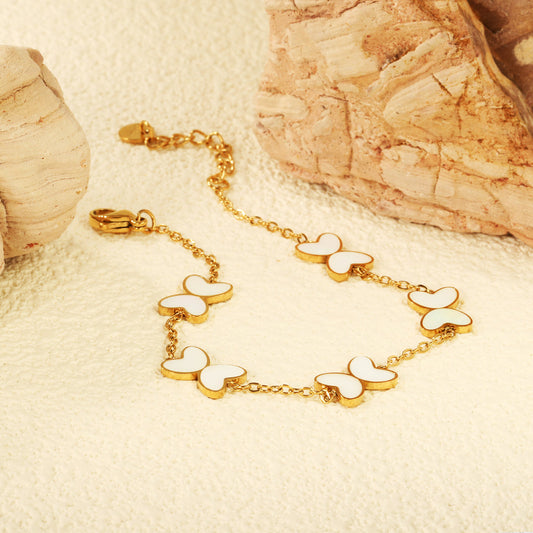 ZANORA - White Butterfly Bracelet