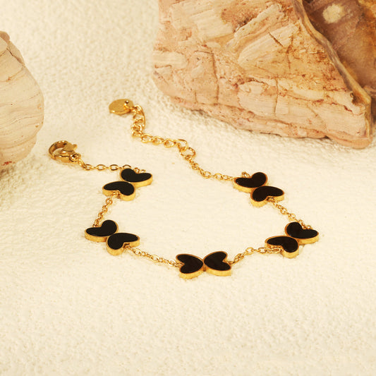 ZANORA - Butterfly with White Shell Bracelet
