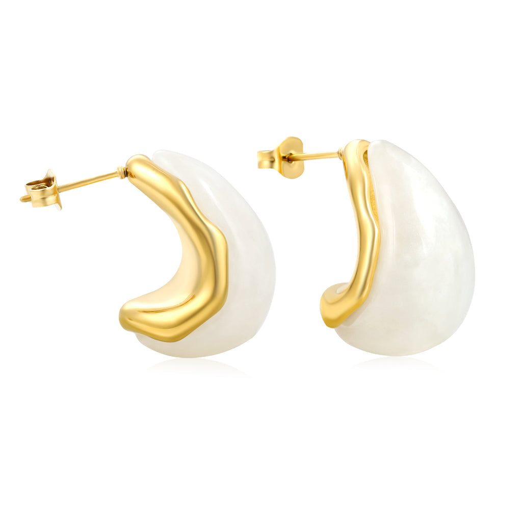 ZANORA - White Teardrop Earring