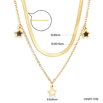 ZANORA - Double Star Chain Necklace