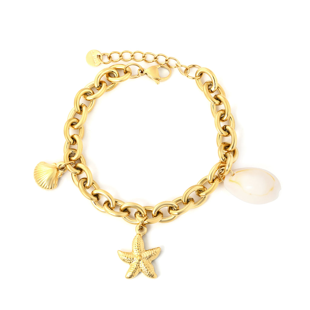 ZANORA  - Starfish + Scallop + Shell + Round Tail Bracelet