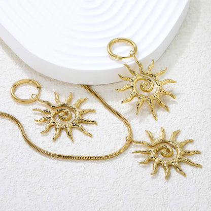 ZANORA Helia - Hollow Spiral Sun Jewelry Set
