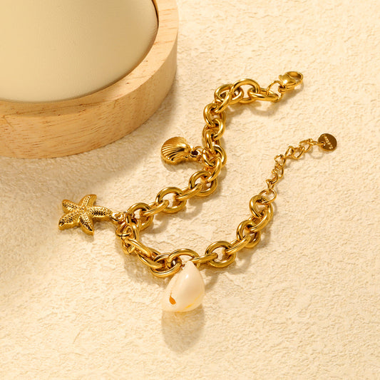 ZANORA  - Starfish + Scallop + Shell + Round Tail Bracelet