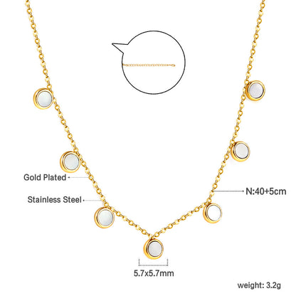 ZANORA  - White Shell Pendant Necklace