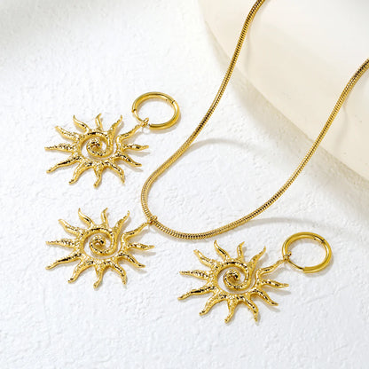 ZANORA Helia - Hollow Spiral Sun Jewelry Set