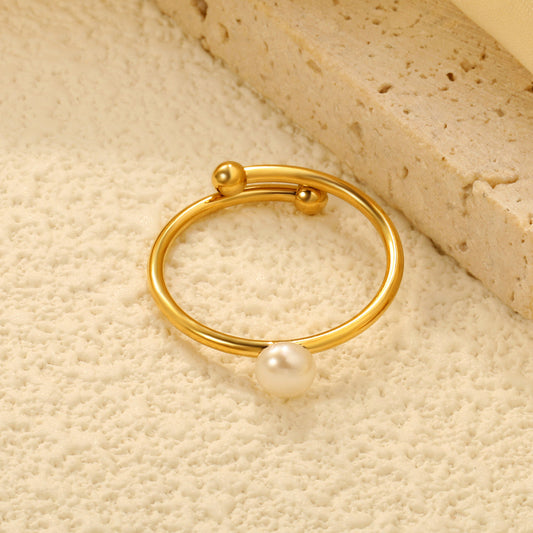 ZANORA Luneira - Size Adjustable Pearl Ring