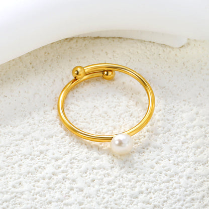 ZANORA Luneira - Size Adjustable Pearl Ring