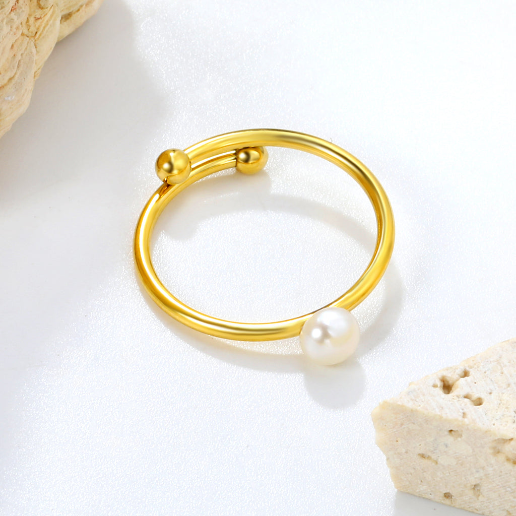 ZANORA Luneira - Size Adjustable Pearl Ring